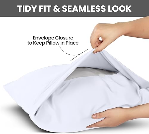 Miniatura 3 de Utopia Bedding Fundas de almohada estándar, paquete de 2, cierre de sobre, tela de microfibra cepillada suave, fundas de almohada resistentes al
