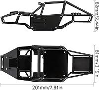 Vista 3 de INJORA Kit de Chasis de Caparazón de Cuerpo de Buggy de Nylon Rock Tarantula para Mejora de TRX4M 1/18 RC Crawler (Negro)