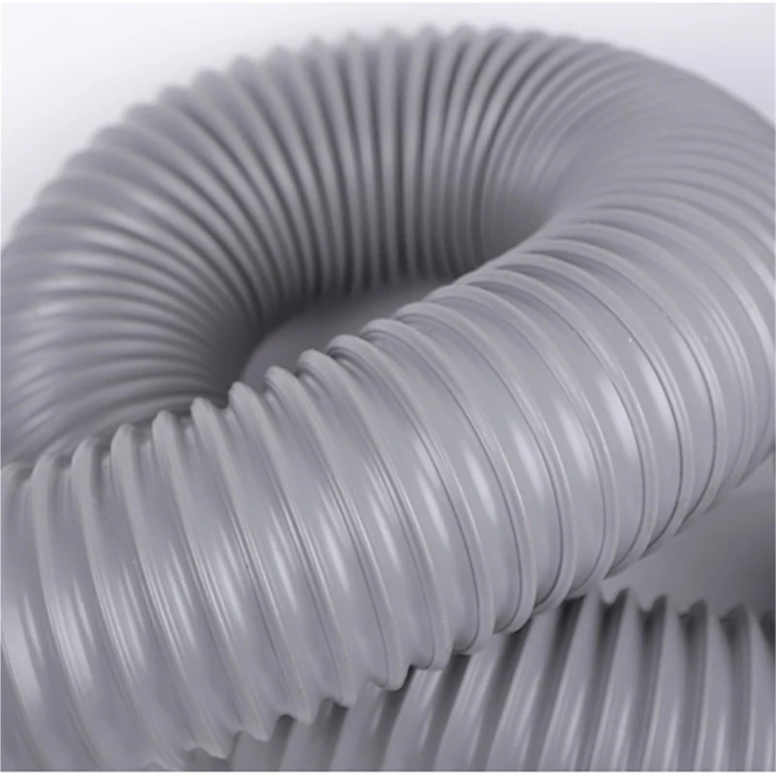 Tubo Flessibile Aspirazione Polveri, in Gomma PVC, in Plastica Grigio for Ventilazione e 30-100mm ID 1-5m Lunghezza(1 Meter, 60mm)(1 Meter,ID 80mm)
