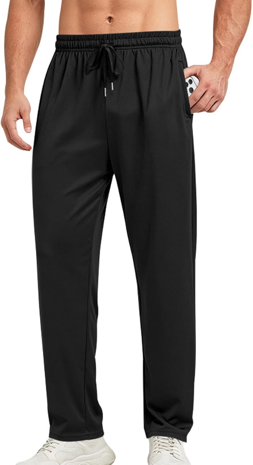 Hiking Pants for Men:Fashion Elastic Wasit Loose Fit Gym Trousers with Pockets Golf Workout Bottoms 2026