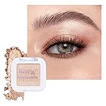 Kaely Pressed Single Eyeshadow Makeup, Light Nude Brown Shimmer Highly Pigmented Monochrome Eye Shadow Palette, Waterproof Neutral Powder Mini Eyeshadow, sombras para ojos, Lightweight Blendable, 20