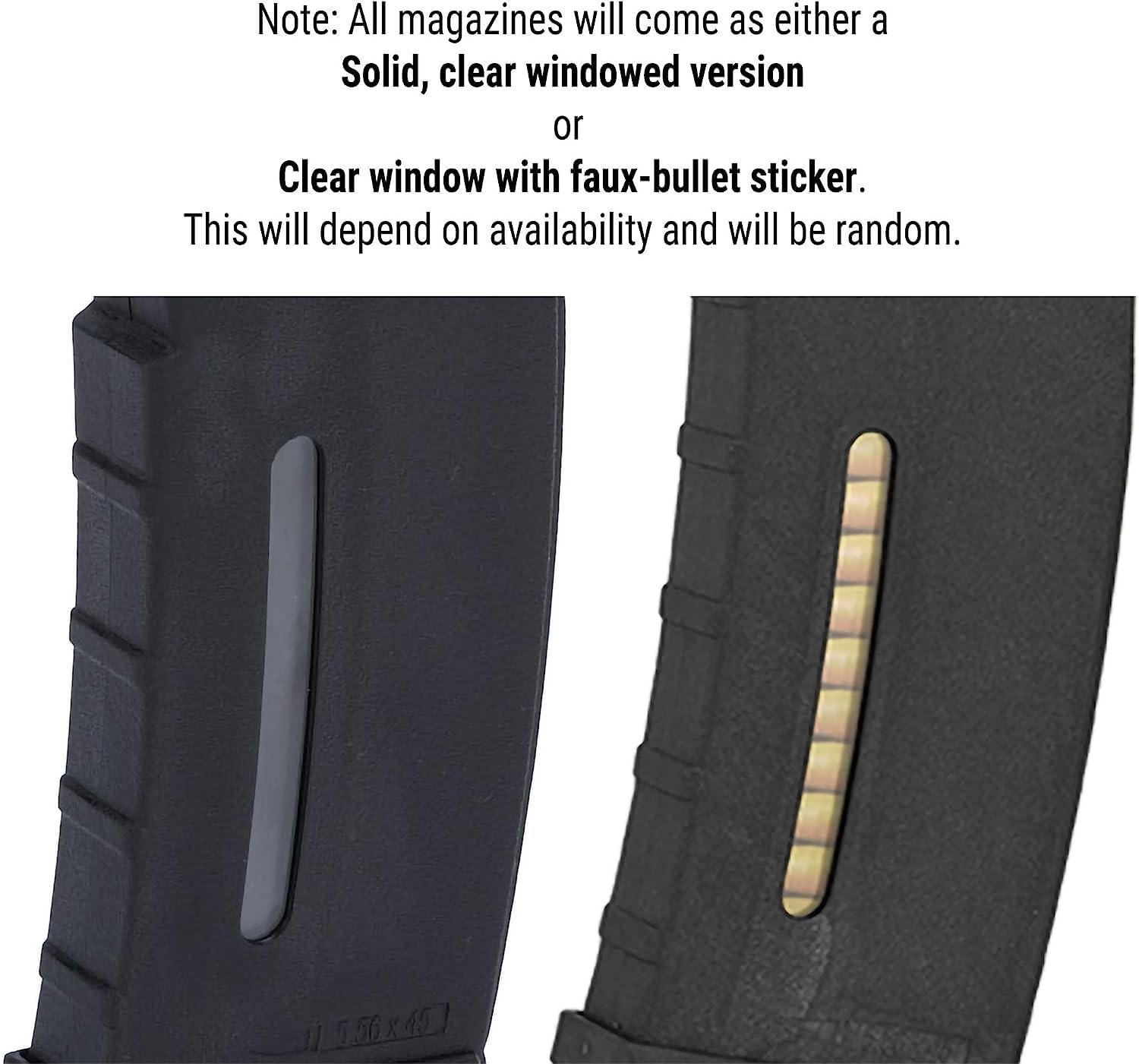 Evike Airsoft - BAMF 30rd Polymer MilSim Mag for M4-Style Series Airsoft AEGs (Color: Tan & Red/Pack of 5)