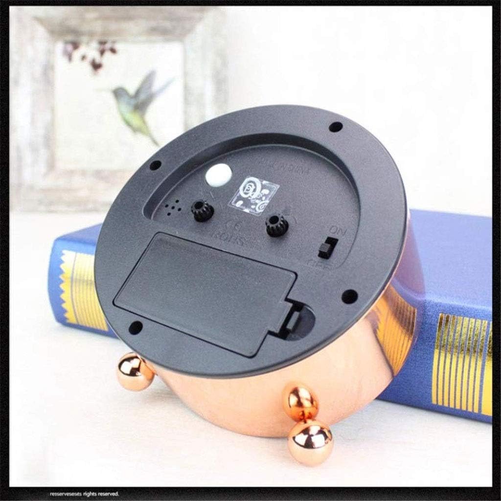 Alarm Clock. Circular Silent Analog, No Ticking, with Night Light, Battery-Powered image 5