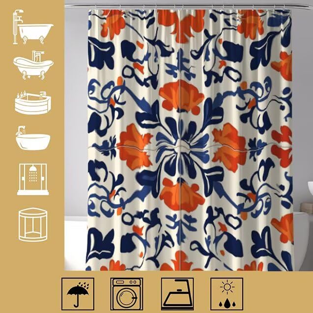 Rideau de douche bohème 120x180 cm en polyester imperméable - 3