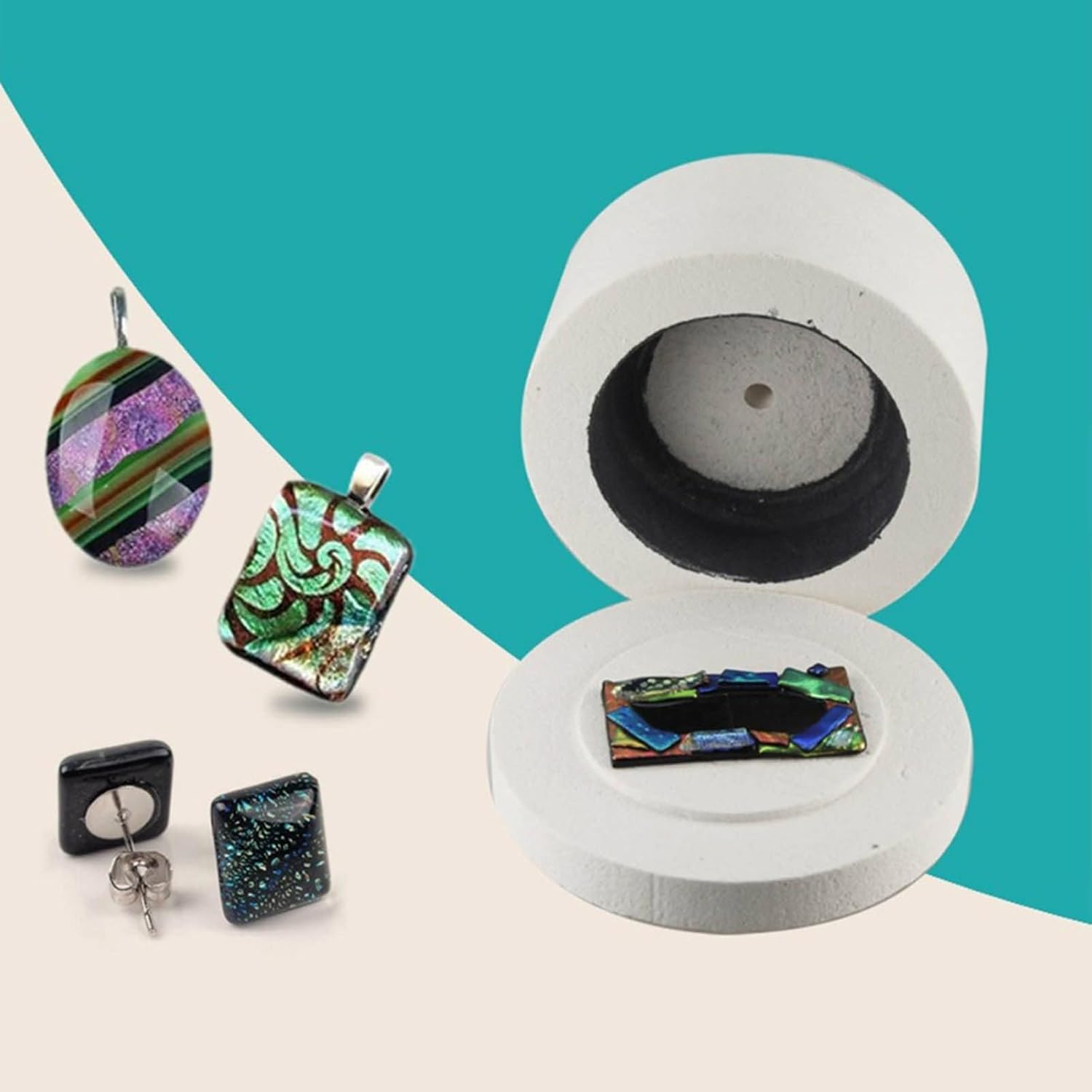 ジュエリーメイキングセット電子レンジ窯型ガラス工芸溶融電子レンジ溶融に適した芸術的なワークショップ用品