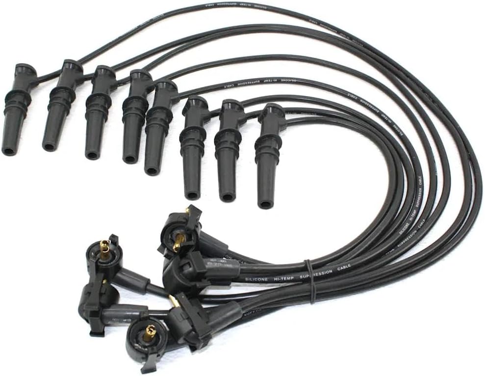 Rareelectrical New Spark Plug Wire Compatible With Ford Lincoln Mercury F-150 Xlt 8 Cyl 4.6L F-150 Base 8 Cyl 4.6L E-150 Econoline Base F-250 Lariat 1996-1999 By F8pz12259la