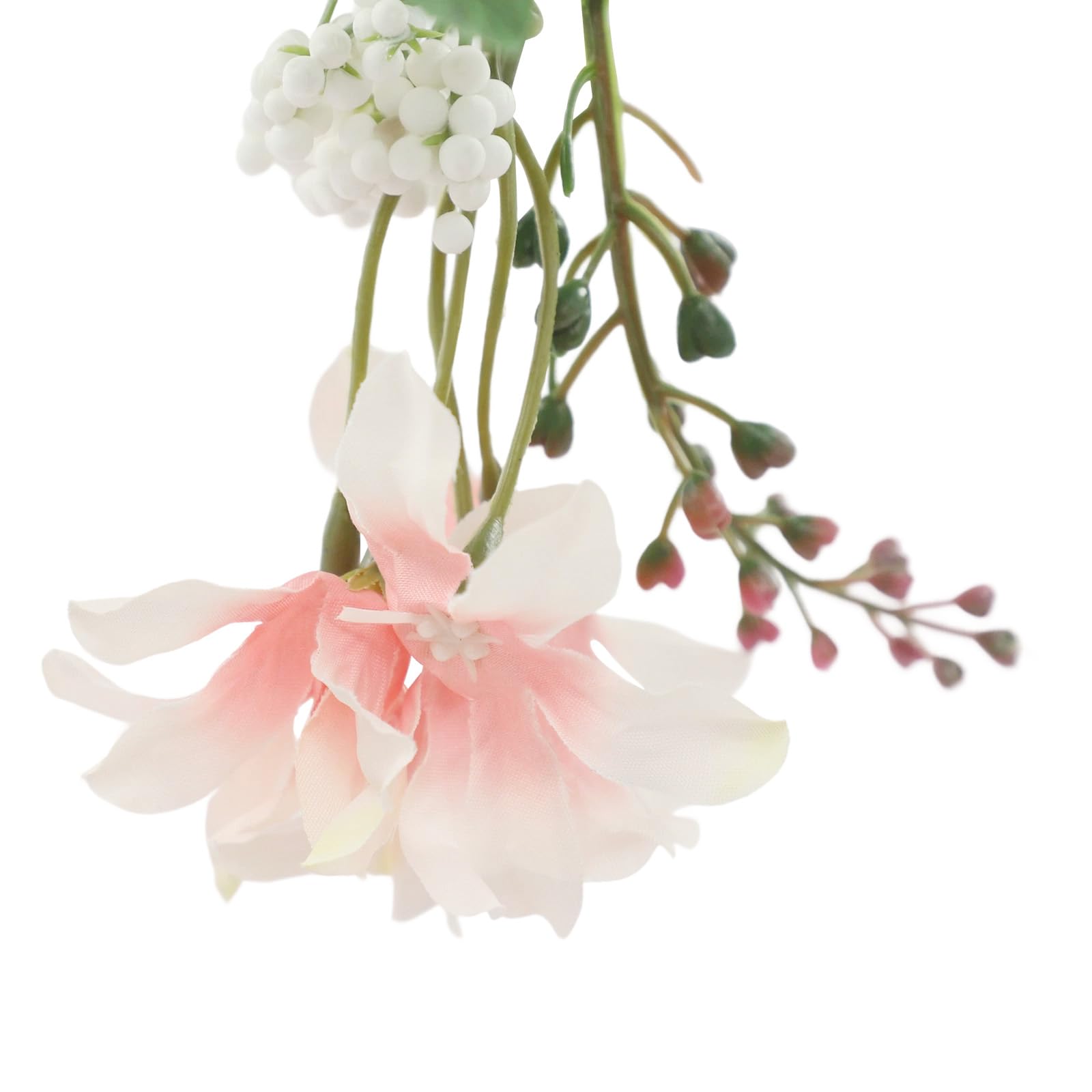 Blumengirlande Dekorative Kunstblumen Kunstblumengirlande Künstlich Rose Wohnraumdekoration 6 Stück,1.8m für Tür, Hochzeit, Party, Wand - Champagner, Grün