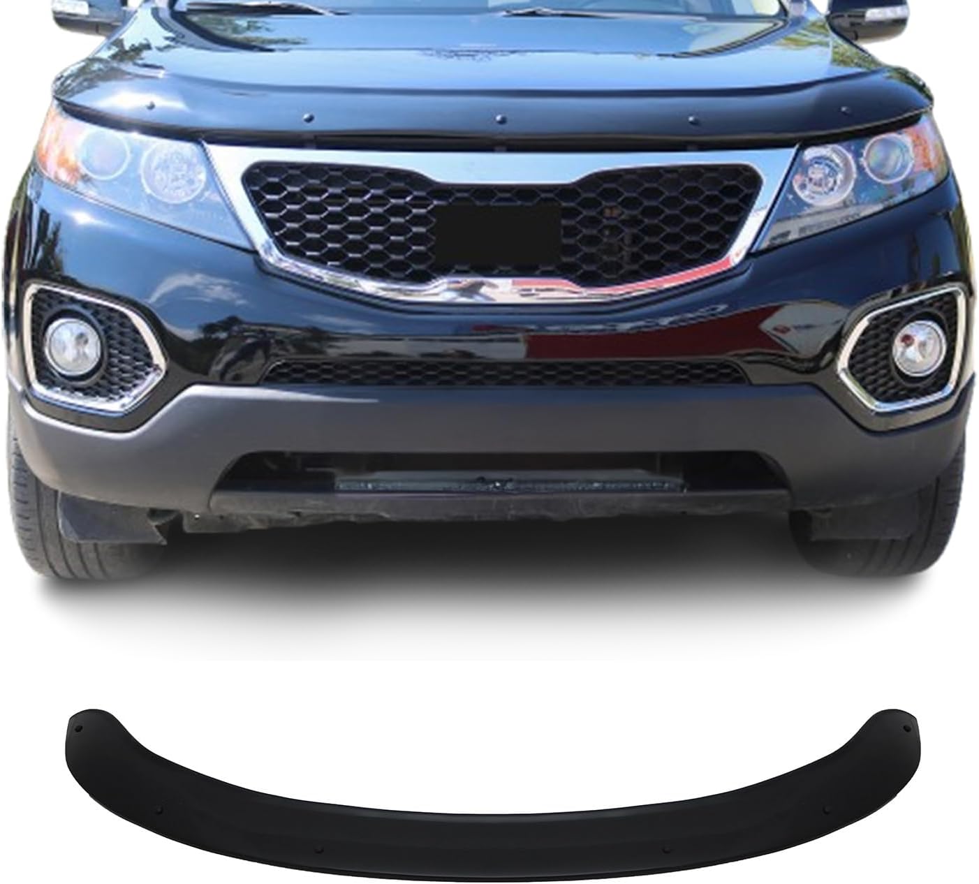 OMAC Front Bug Shield Hood Deflector Guard for Kia Sorento 2011-2015 Black Smoke