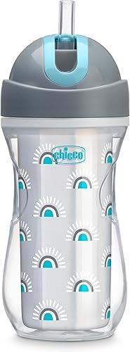 Miniatura 10 de Chicco - Taza con tapa abatible y popote de 9oz | Taza para niños pequeños con aislamiento y popote de silicona suave | Sin derrames | Fácil de