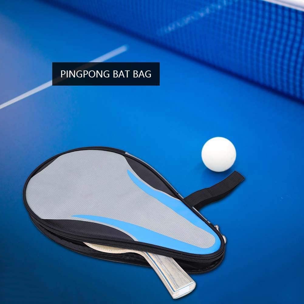 Ping Pong Paddle Case Oxford Table Tennis Rackets Bat Bag with Waterproof Material for Dust-Proof Waterproof Full Protection(Blue) : Sports & Outdoors