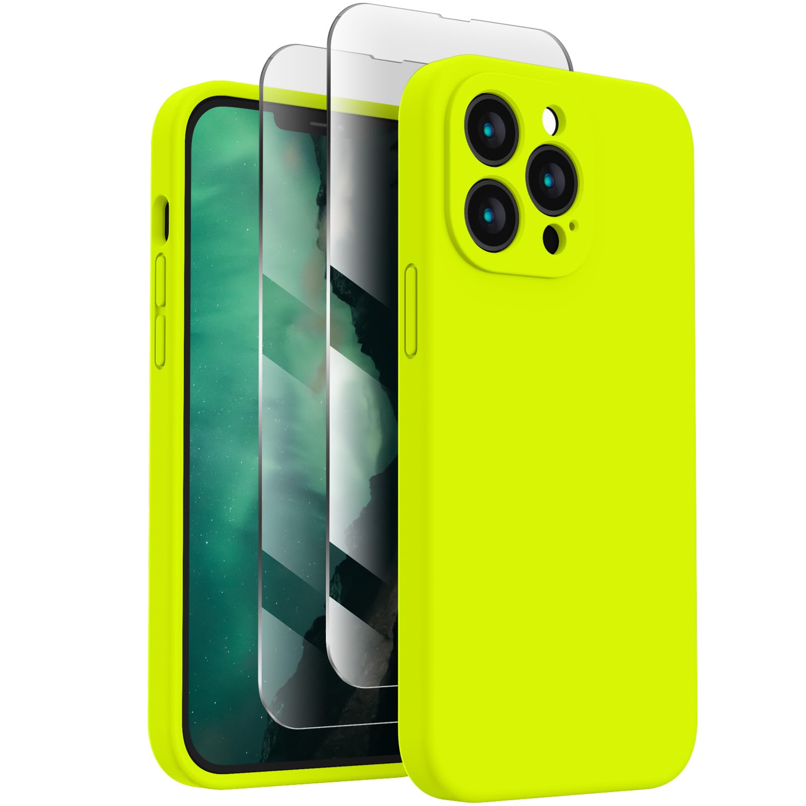 FireNova Designed for iPhone 13 Pro Max Case, 6.7", Fluorescent Green