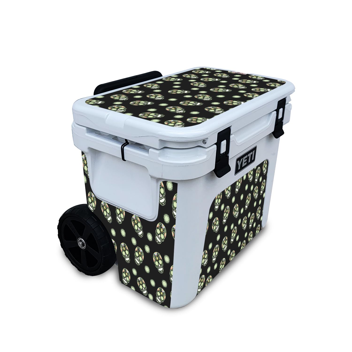 Skin Compatible with Yeti Roadie 32 Wheeled Cooler - Nighttime Skulls - Premium 3M Vinyl Protective Wrap Decal Cover - Easy to Apply | Crafted in The USA by MightySkins