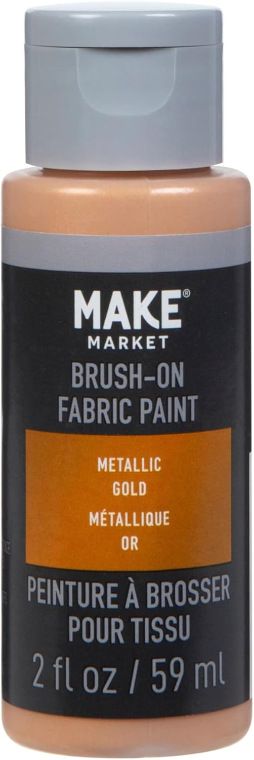 Make Market Iridescent Purple Brush-On Fabric Paint – 2oz Bottles in Assorted Colors & Finishes, Nontoxic Paint for Clothing, Accessories & DIY Crafting, 12 Pack