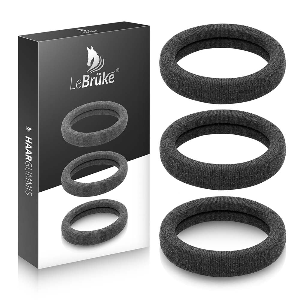 Lebrüke® 50 Haargummis Zopfgummis - Aus Premium Baumwolle - Extra Elastisch & Starker Halt