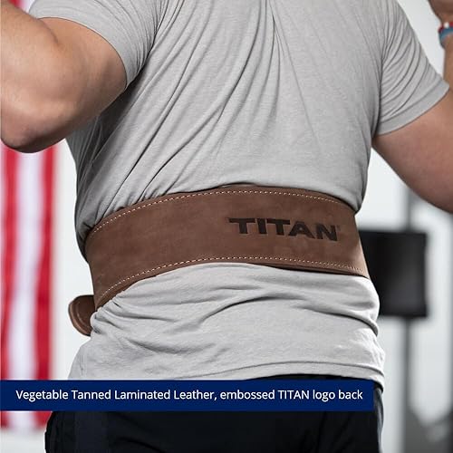 Miniatura 3 de Titan Fitness Cinturón de levantamiento de pesas 2XL, cinturón de 38 a 45 pulgadas de ancho, 0.394 in de grosor, levantamiento de pesas, peso