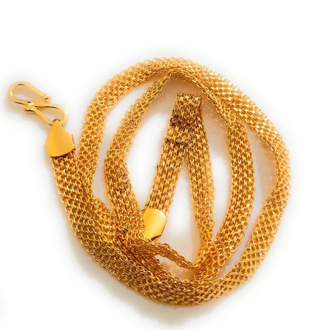 1 gram gold[10] plated jewellery necklace neck chain artificial fashion stylish imitation long chain for men and women Traditional long copper gold plated mala Gold plated necklace chain[10] (B0D3PTC3TZ) Amazon Price History, Amazon Price Tracker