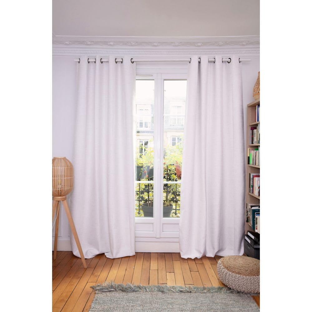 Moondream DecibelControl™ Rideau Anti-Bruit 3en1 | Isolation Phonique | Thermique Hiver+Été | 100% Occultant | Technologie Brevetée | Fabrication UE | Oeillets | Beige MC636 | 130L x 250H cm