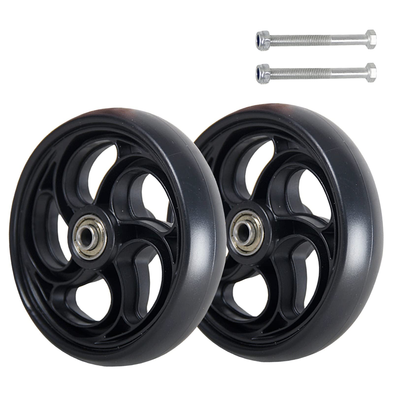 Zestaw do wymiany przednich kół Solid Tires do wózków inwalidzkich/kółek - akcesoria do chodzików, kółka do balkoników dla osób niepełnosprawnych - łatwe dopasowanie i trwała modernizacja