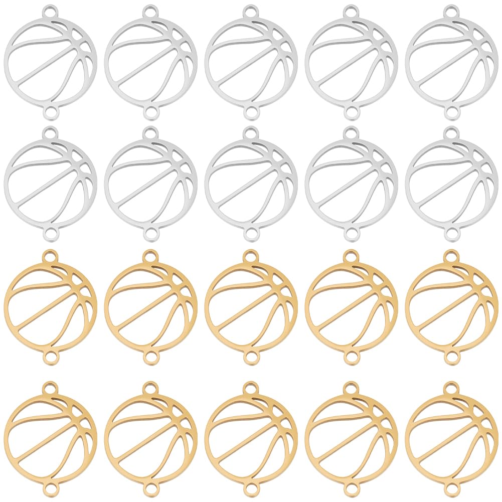Breloques de basket en acier pour créer des bracelets et colliers faits main