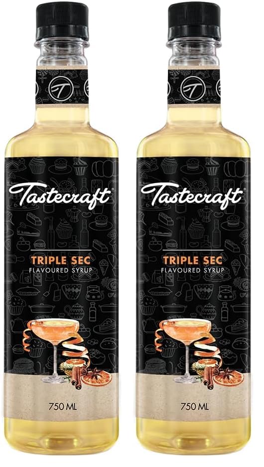 Tastecraft Triple Sec Flavoured Syrup 750ml [Exotic Ingredients, Naturally Infused, Authentic Taste] (Pack of 2)-image-26
