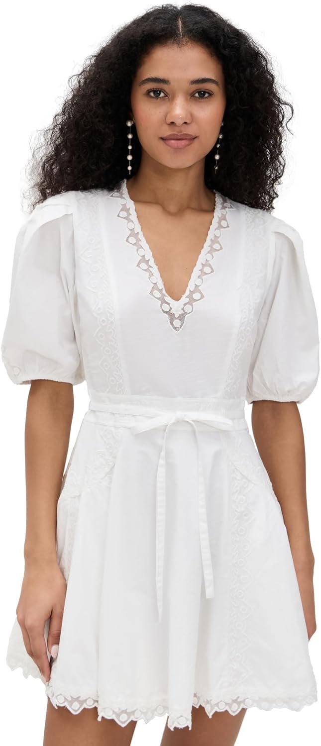 Ulla Johnson Women's Camila Short Sleeve Mini Dress