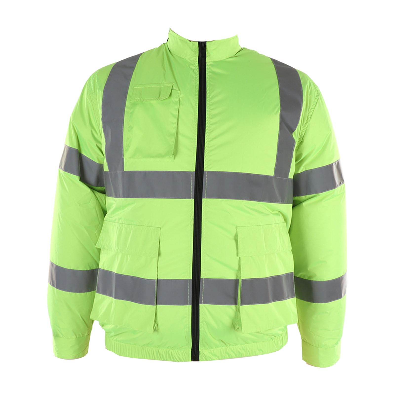 Alomejor Chaqueta de Ventilador de Protección Solar de Refrigeración con Ventilador Desmontable para Trabajadores de la Construcción (verde fluorescente)