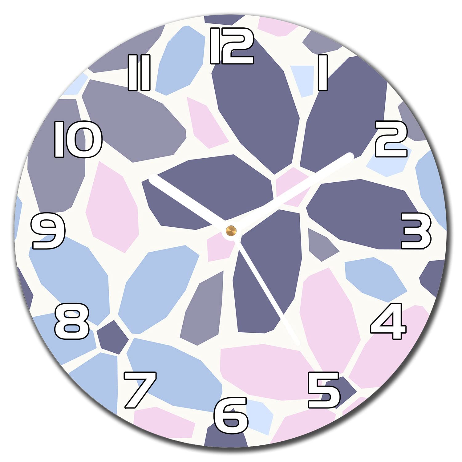 Horloge en verre de sécurité moderne salon et cuisine 30cm