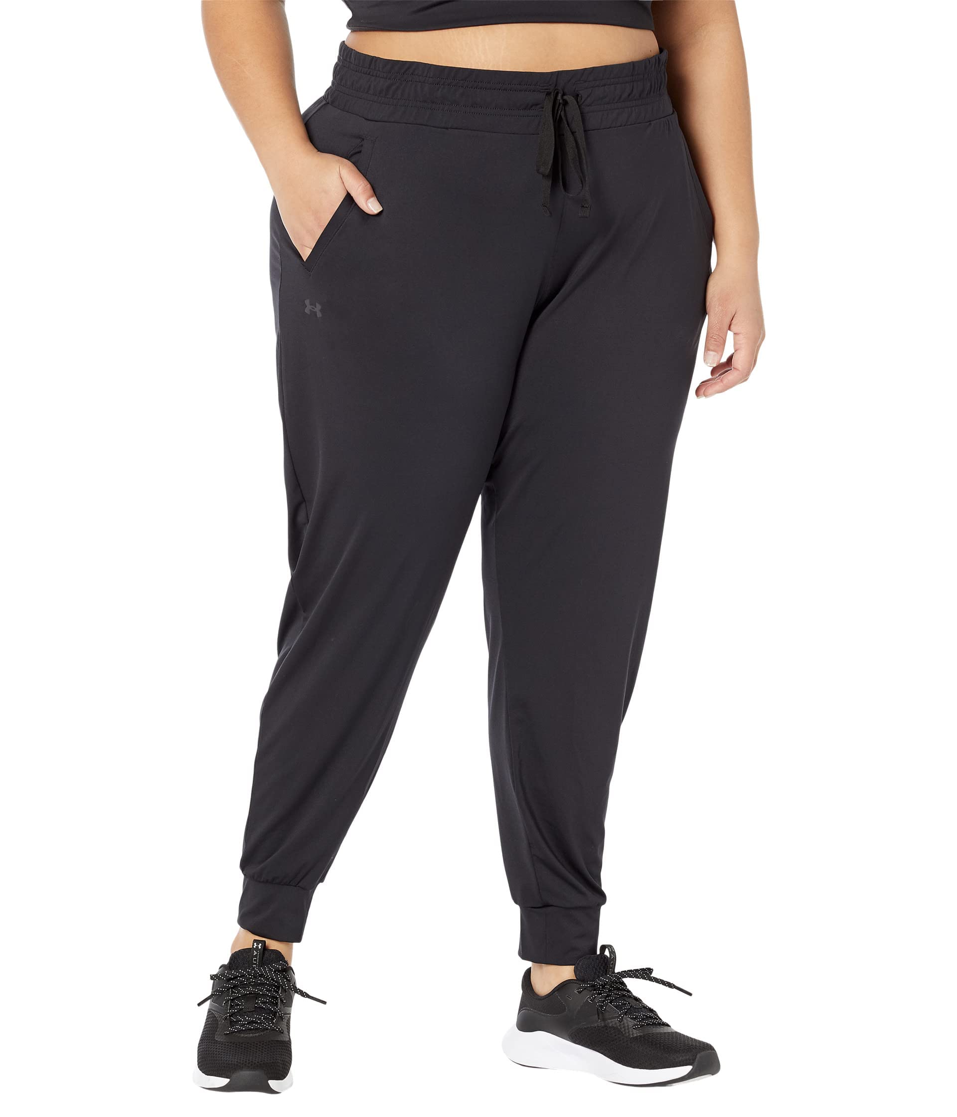 Under Armour Damen HeatGear Armour Pants Hose, Schwarz (001)/Grau (Jet Gray), 3X