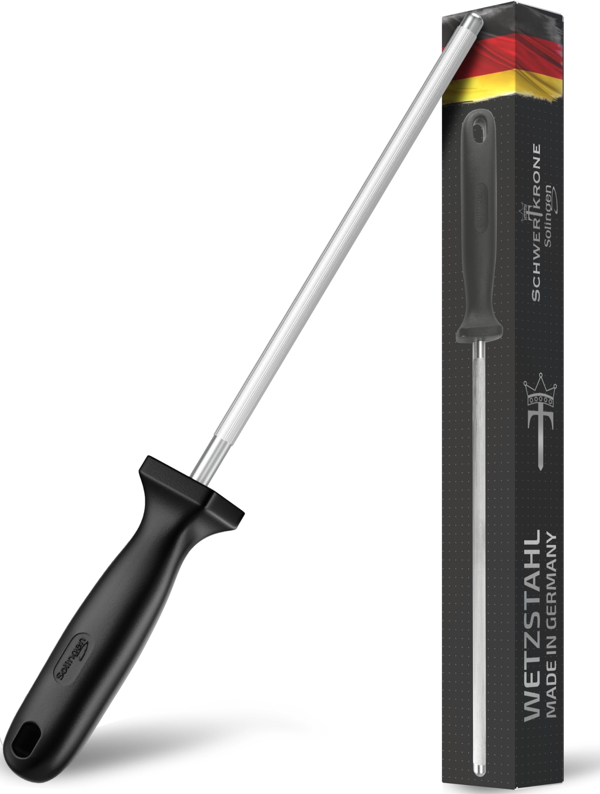 FlyWave Wetzstahl, Wetzstab Verchromt, Professional Messerschärfer Stab ...