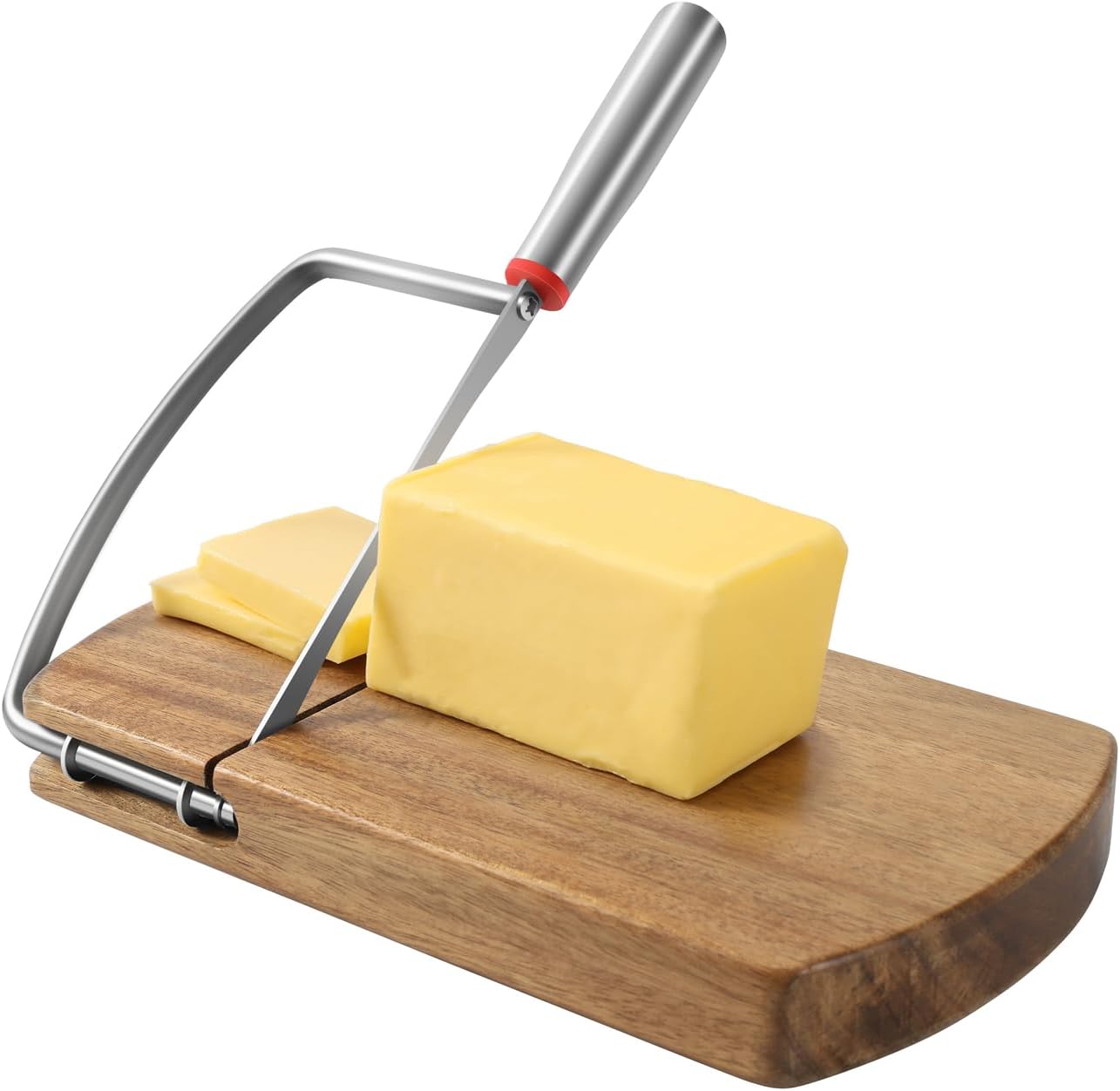 Multipurpose Cheese Slicer Cutter, Acacia Wood Cheese Slicers Board with Blade for Block Cheese, Effortless Slicing, Guillotine Sausage Ham Biltong Jerky Slicer Multipurpose Cheese Slicer Cutter, Acacia Wood Cheese Slicers Board with Blade for Block Cheese, Effortless Slicing, Guillotine Sausage Ham Biltong Jerky Slicer