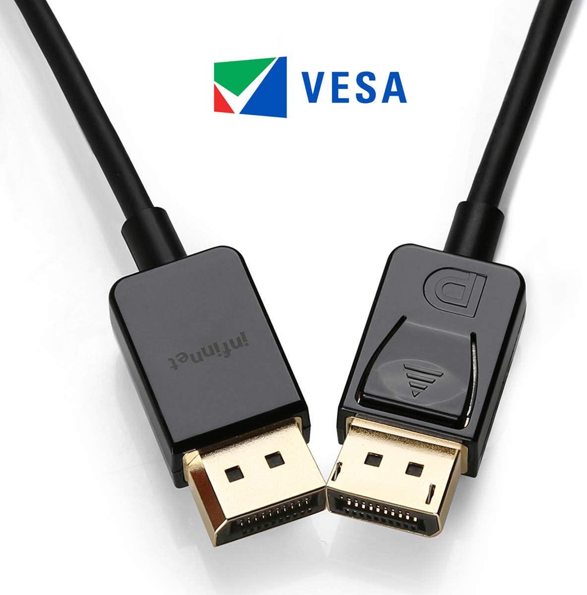 DisplayPort 1.2 Cable, 4K 60Hz, 1440p 144Hz, Slim DisplayPort to DisplayPort 1.2 Male to Male Cord, DP to DP, Gold Plated Connectors - 1 Meter(3.3 Feet) Black