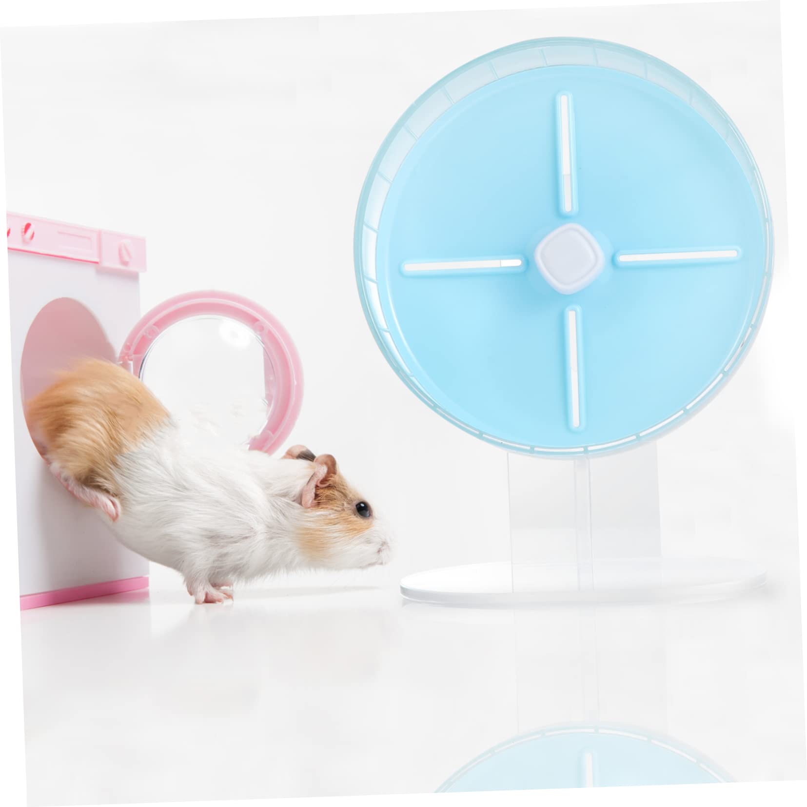 Housoutil 1pieza Rueda De Ejercicio para Hámster Rueda Silenciosa Soporte Juguete Interactivo para Mascotas Pequeñas para Aliviar El Aburrimiento y Aumentar La Actividad