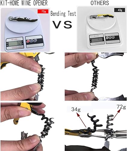 Miniatura 3 de Juego de 10 abridores de vino profesionales con bisagras de acero inoxidable resistente, llave de vino para camareros de restaurantes, sommelier,