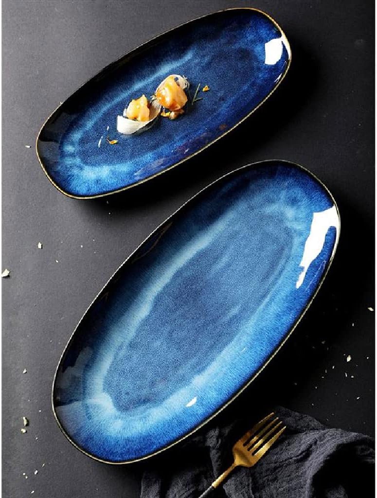 Ceramic Sushi Plate Fish Fruit Dish Food Tray Food Serving Plate Snack Plate for Home Restaurant Hotel