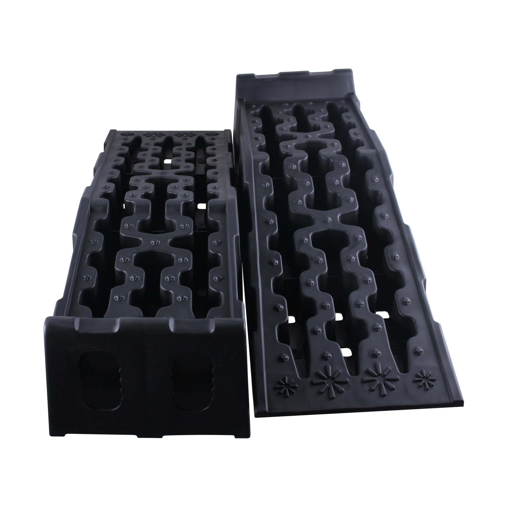 2 Stück Kunststoff Auffahrrampe 905 x 305 x 215 mm, Stufenkeil GT-15P mit 6 t Tragkraft, Auffahrkeil, Auffahrrampe PKW Hebebühne Auto Auffahrkeile KFZ Rampe, Hebebühne für Wohnmobil