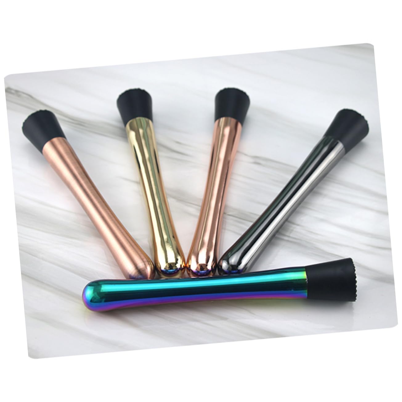 NAMOARLY Cocktail Muddler Cocktail Hammer Mallet Steel Crusher Bartender Tools Bar Tools Muddler for Drinks Ice Crusher Stick Mixer Drinks Bartender Muddler Lime Muddler Black re-usable