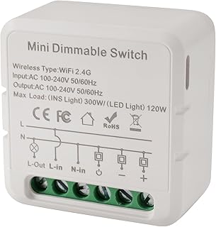 1 Pi&egrave;ce Tuya WiFi Smart Dimmers Switch Module Smart Dimmer Switch LED Lights Dimmable Switch Prend en Charge le Contr&ocirc;le Bidirectionnel Fonctionne avec pour Home
