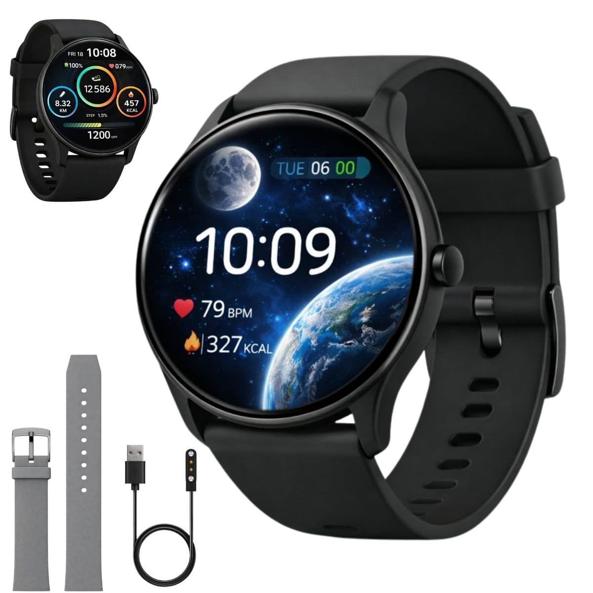 Haiz Smartwatch Relógio Inteligente IP67 44mm My Watch I Fit PRETO HZ-ZL02D