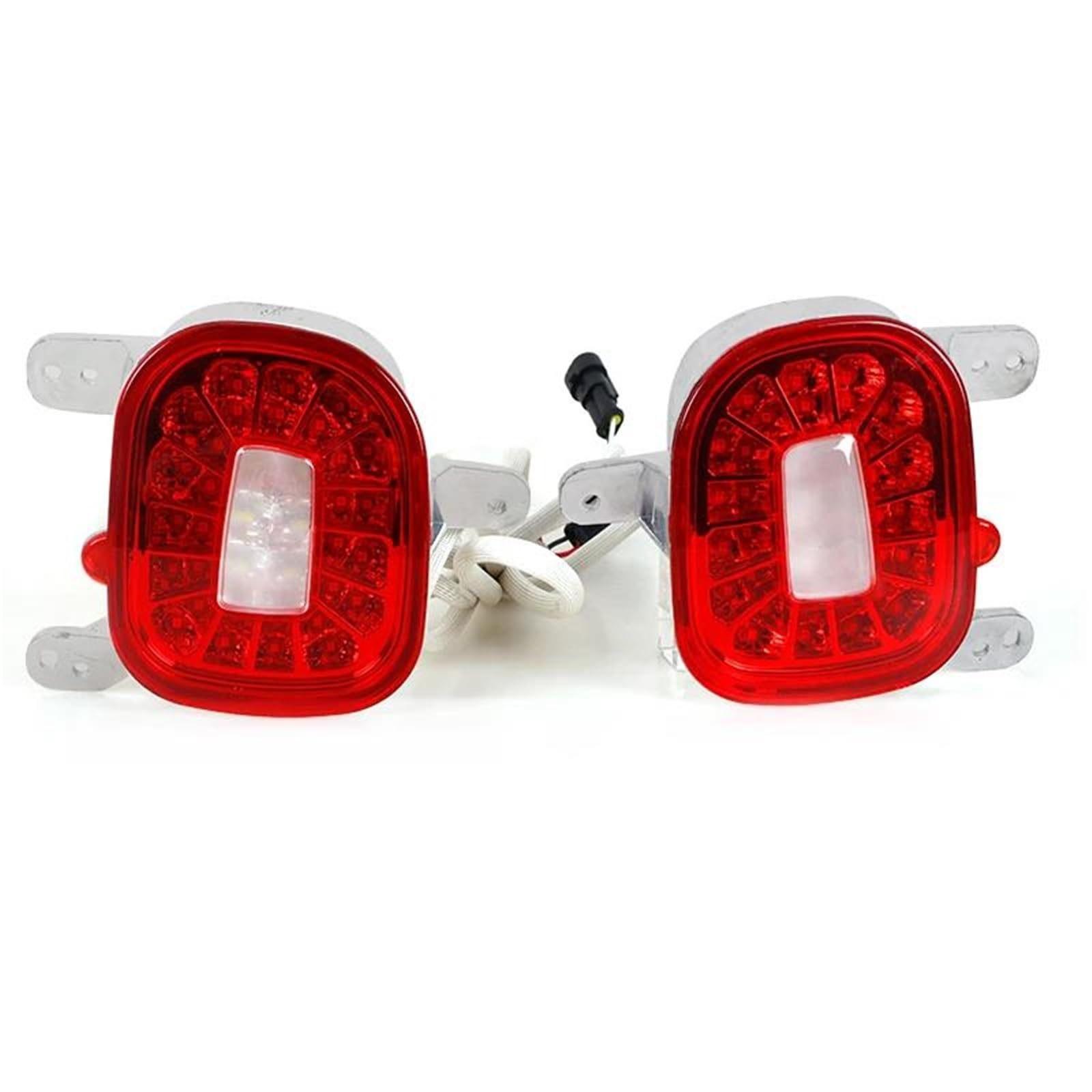Generico Riflettori Paraurti Posteriori Rossi Fendinebbia Luci Di Retromarcia Bianche Backup Per Jeep Per Renegade 2015-2018 2019 kit(rosso)