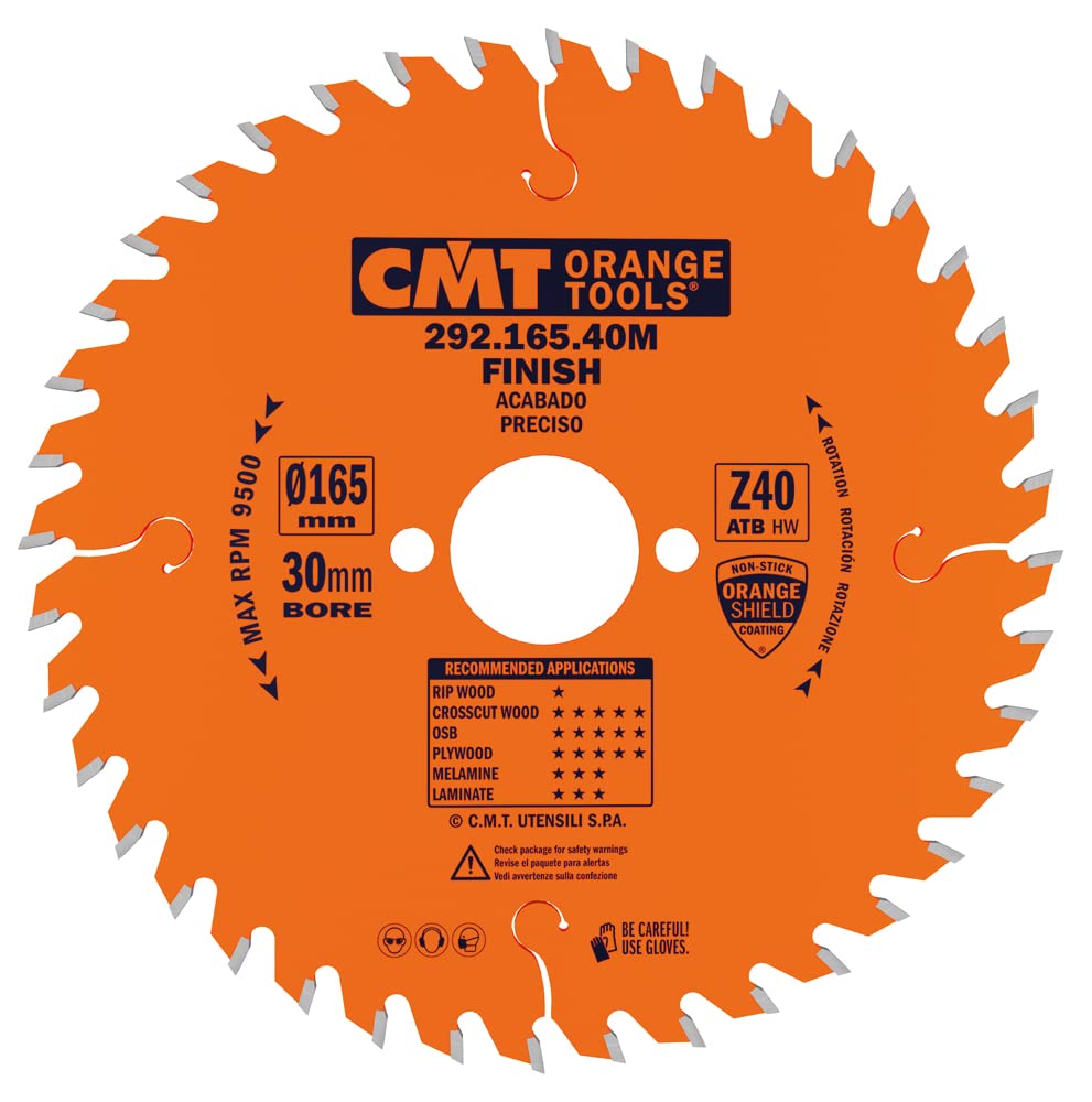 Lame de scie circulaire CMT 165mm pour coupe transversale nette