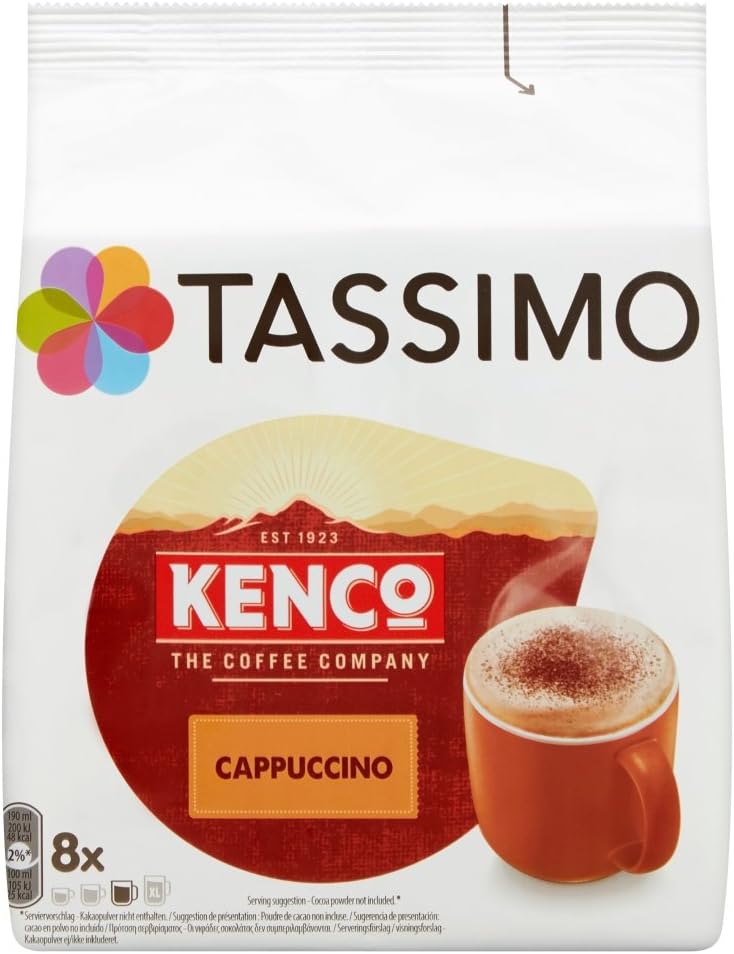 Kenco Cappuccino Coffee, Pack of 8