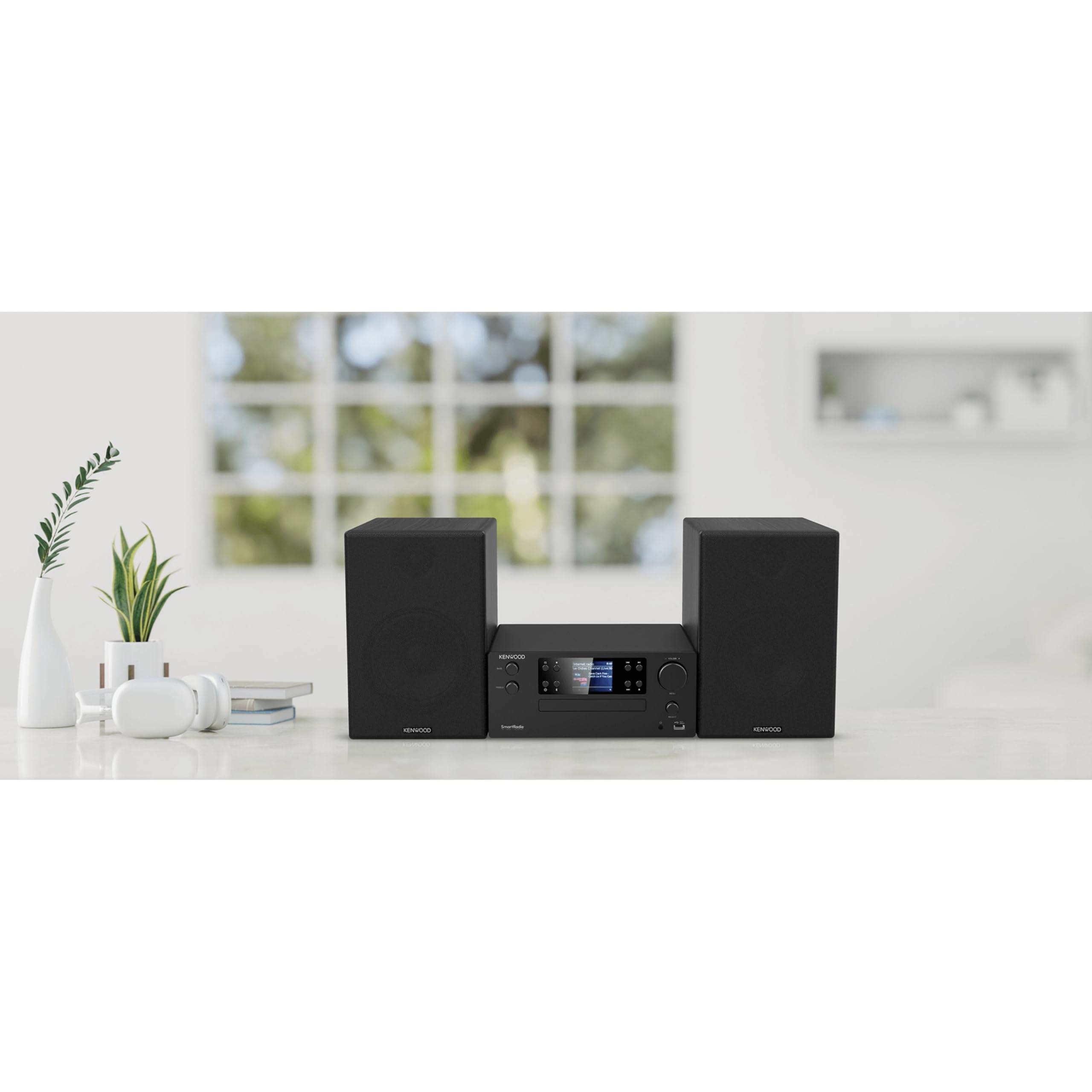 Kenwood Microcadena Hi-Fi | Bluetooth 5.2 | CD, USB, Radio FM/Dab+, Spotify Connect, Radio y Ecualizador | 2x50W RMS | Equipo de música para casa con Control por App y Pantalla TFT- M-9500S-B