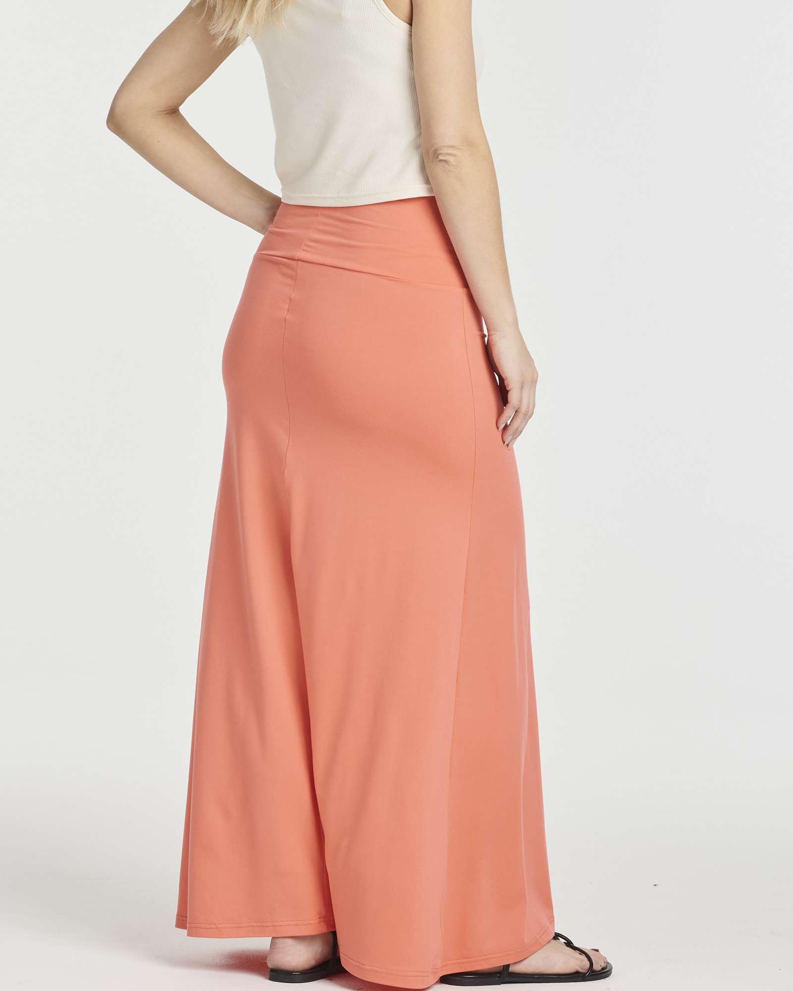 Real Essentials 3 Pack: Women's Ultra-Soft Flowy Maxi High Waisted Long Skirts (Available in Plus Size)