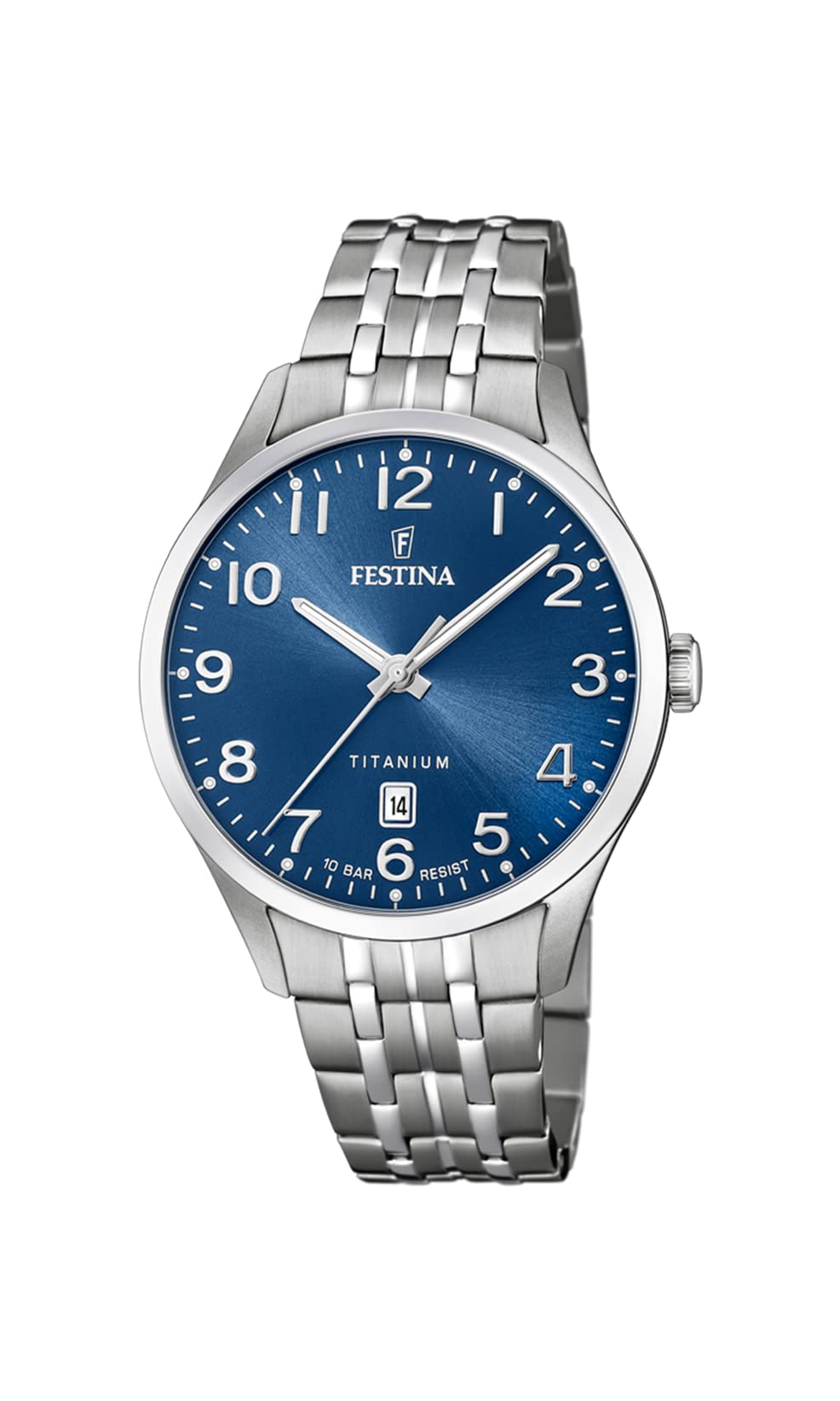 Montre FESTINA pour Homme F20466/2 Calendario Titanium Boîtier en Titane Titane Bracelet en Titane Gris