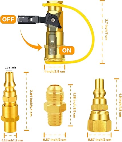 Miniatura 5 de Kit de conversión de adaptador de conexión rápida de propano 14 para Weber Q 100, 1000, 200, 2000, 1200, 2200, Weber Traveler parrilla de gas