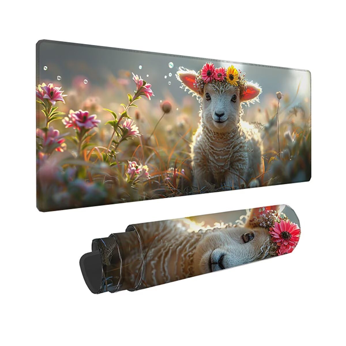 Tappetino per Mouse Gaming XXL 1200x600x3mm– Ufficio Mousepad Grande – Migliora la Velocità e la Precisione Tenuta Stabile Sottomano per Ufficio e Casa Accessori Scrivania Animale PjY11463 N-U