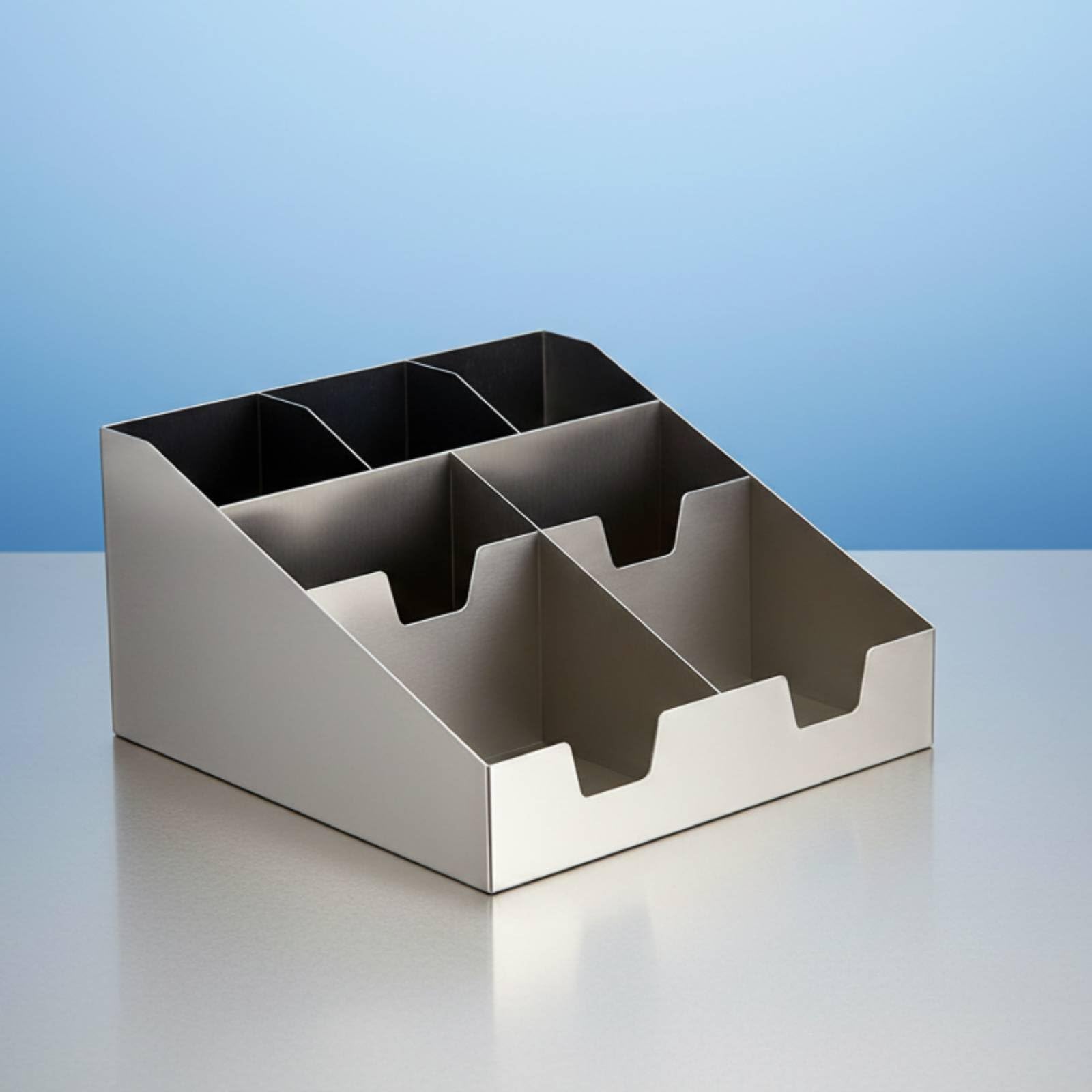 Yajuyi Porta Cannucce Portaoggetti Acciaio Inox Organizer Dispenser Bicchieri Vassoio Multifunzione Adatto a Commerciali Self-service Sala Break, color to 2