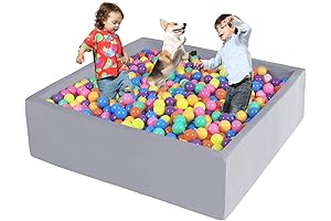 47.2"X 47.2" Foam Square Ball Pit for Toddlers, Outdoor Indoor Soft Baby Playpen