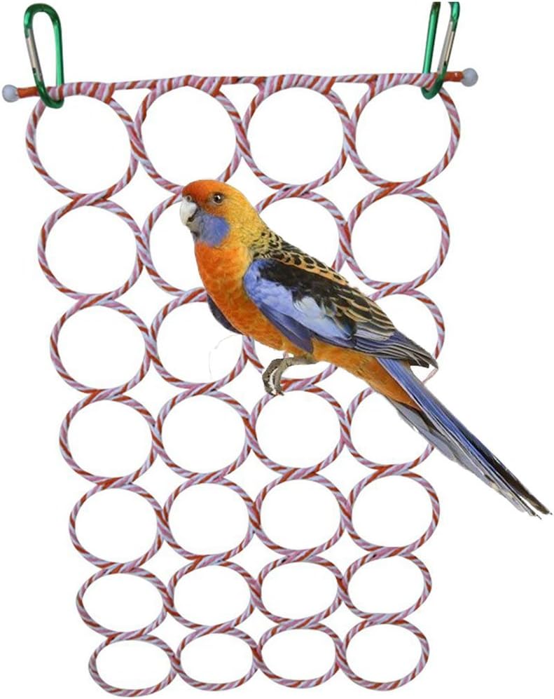 Bird Cage With Rope Ladder And Hammock For Parrots photo