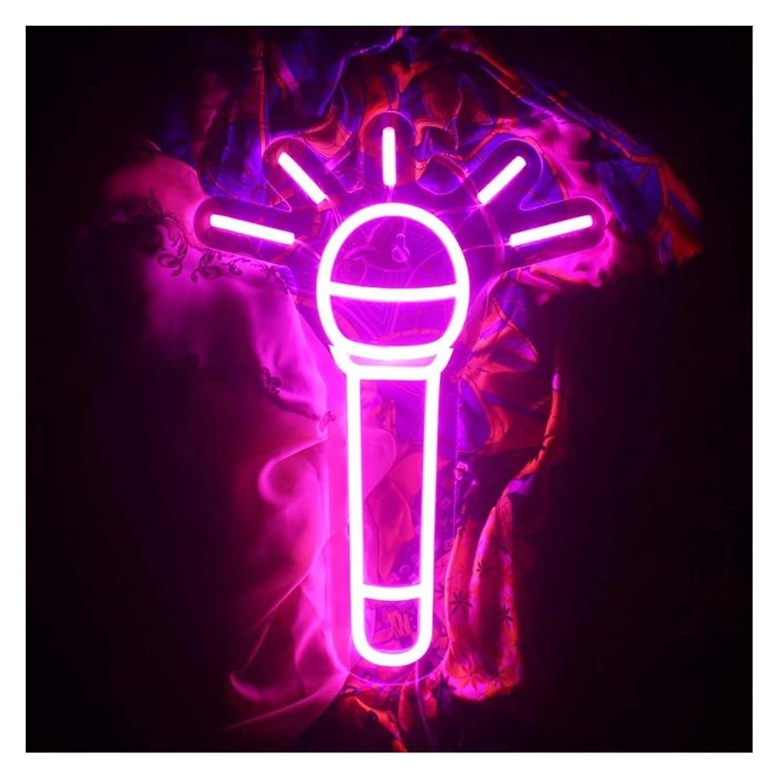 lampe au néon Enseigne au néon LED avec microphone, lampe de nuit interrupteur, décoration murale suspendue pour magasin et maison